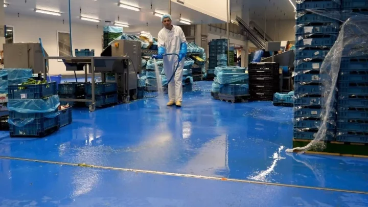 Hygienische vloer in de AGF industrie