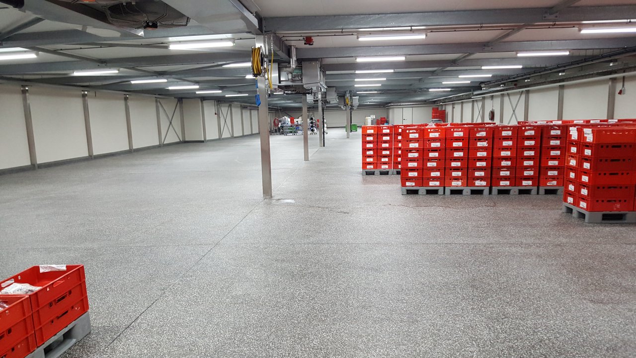 Industriële bedrijfsvloer vlees