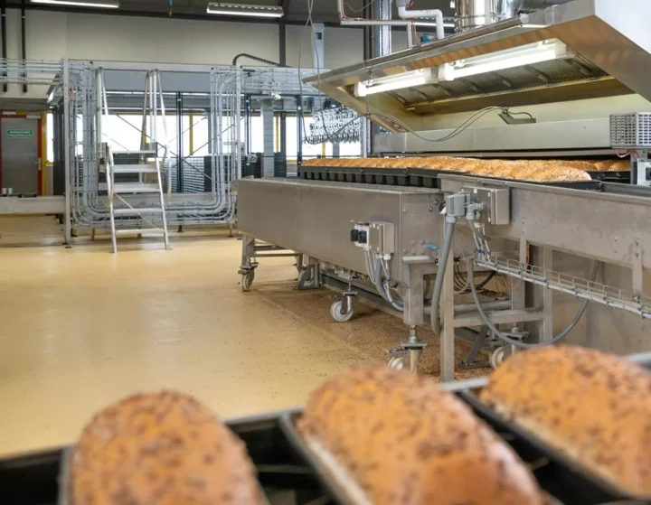 Ucrete vloer in bakkerij